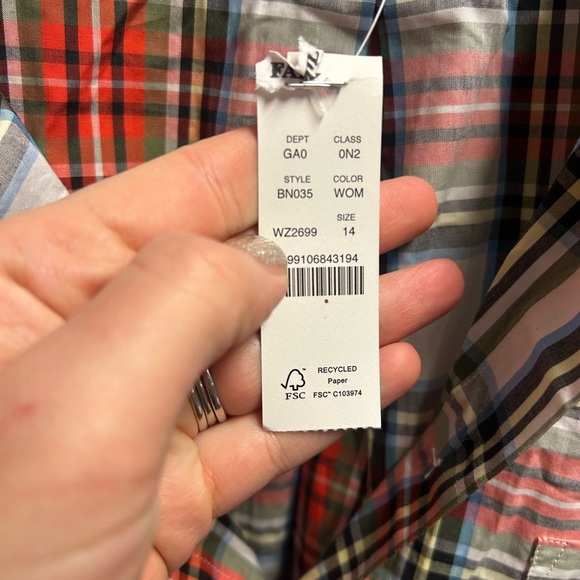 J. Crew Plaid Button Down Shirt - Red, Blue, White - Picture 7 of 7